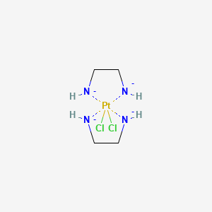 molecular formula C4H12Cl2N4Pt-4 B14166086 Platinum(2+), dichloride, cis-lambda-(+)- CAS No. 18661-28-4