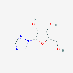 molecular formula C7H11N3O4 B14166090 1-Pentofuranosyl-1h-1,2,4-triazole CAS No. 24806-93-7