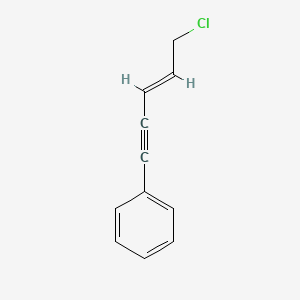 molecular formula C11H9Cl B14166098 Benzene, (5-chloro-3-penten-1-ynyl)-, (E)- CAS No. 40316-56-1