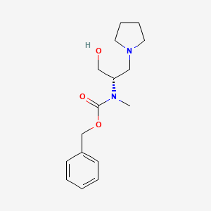molecular formula C16H24N2O3 B1416610 (S)-Benzyl (1-hydroxy-3-(pyrrolidin-1-yl)propan-2-yl)(methyl)carbamate CAS No. 675602-76-3