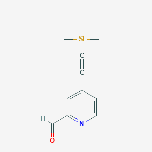 molecular formula C11H13NOSi B14166131 4-((Trimethylsilyl)ethynyl)picolinaldehyde CAS No. 1196151-87-7