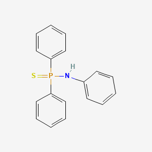 molecular formula C18H16NPS B14166138 Phosphinothioic amide, N,P,P-triphenyl- CAS No. 4129-41-3
