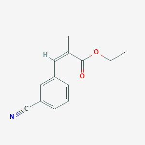 molecular formula C13H13NO2 B1416615 (Z)-3-(3-氰基苯基)-2-甲基丙烯酸乙酯 CAS No. 288309-15-9