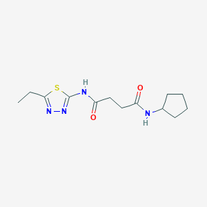 molecular formula C13H20N4O2S B14166155 N-cyclopentyl-N'-(5-ethyl-1,3,4-thiadiazol-2-yl)butanediamide CAS No. 716340-51-1