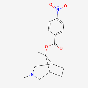 molecular formula C16H20N2O4 B14166156 3,8-Dimethyl-3-azabicyclo[3.2.1]oct-8-yl 4-nitrobenzoate CAS No. 4075-40-5
