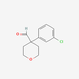 molecular formula C12H13ClO2 B1416616 4-(3-Chlorophenyl)Oxane-4-Carbaldehyde CAS No. 902836-60-6