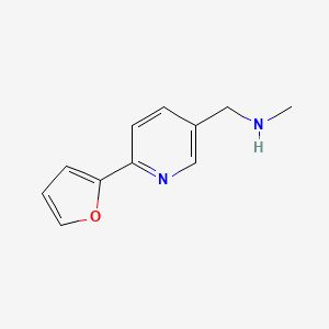 molecular formula C11H12N2O B1416617 N-methyl-[6-(2-furyl)pyrid-3-yl]methylamine CAS No. 886851-44-1