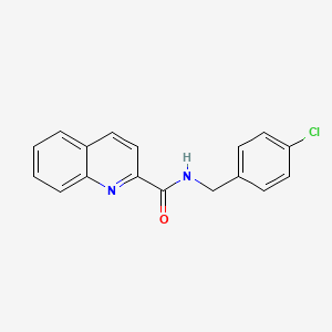 molecular formula C17H13ClN2O B14166199 N-[(4-chlorophenyl)methyl]quinoline-2-carboxamide CAS No. 744212-39-3