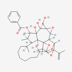 molecular formula C37H50O10 B14166207 Gnidimacrin, 18-de(benzoyloxy)- CAS No. 81774-58-5