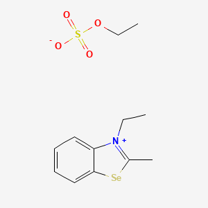 molecular formula C12H17NO4SSe B14166226 Ethyl 3-ethyl-2-methylbenzoselenazolium sulphate CAS No. 66142-22-1