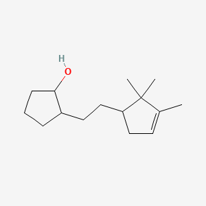 molecular formula C15H26O B14166251 Cyclopentanol, 2-(2-(2,2,3-trimethyl-3-cyclopenten-1-yl)ethyl)- CAS No. 67746-26-3