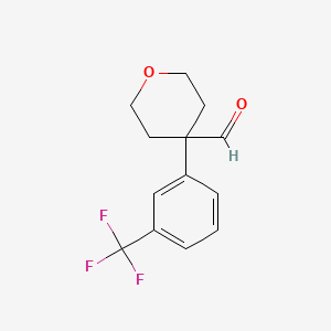 4-[3-(Trifluoromethyl)phenyl]tetrahydropyran-4-carboxaldehyde