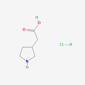 molecular formula C6H12ClNO2 B1416629 2-(吡咯烷-3-基)乙酸盐酸盐 CAS No. 80616-50-8