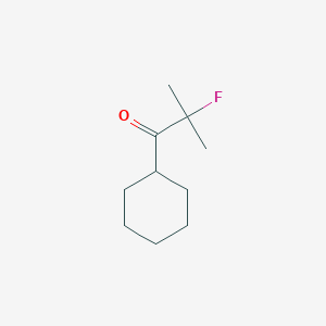 molecular formula C10H17FO B141663 Cyclohexyl(1-fluoro-1-methylethyl) ketone CAS No. 130485-81-3