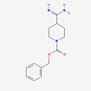 molecular formula C14H19N3O2 B1416630 Benzyl 4-carbamimidoylpiperidine-1-carboxylate CAS No. 885270-25-7
