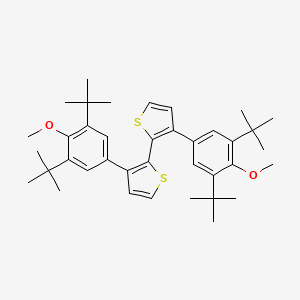 molecular formula C38H50O2S2 B14166337 3,3'-Bis(3,5-di-tert-butyl-4-methoxyphenyl)-2,2'-bithiophene CAS No. 928306-64-3