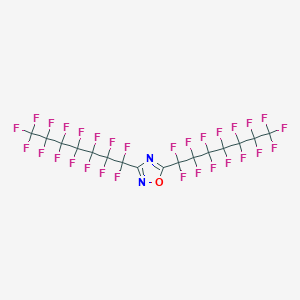 molecular formula C16F30N2O B14166340 3,5-Bis(pentadecafluoroheptyl)-1,2,4-oxadiazole CAS No. 4314-47-0