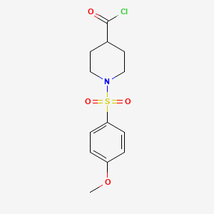molecular formula C13H16ClNO4S B1416638 1-[(4-Methoxyphenyl)sulfonyl]piperidine-4-carbonyl chloride CAS No. 941867-62-5
