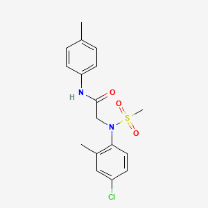 molecular formula C17H19ClN2O3S B14166382 2-(4-chloro-2-methyl-N-methylsulfonylanilino)-N-(4-methylphenyl)acetamide CAS No. 6176-45-0