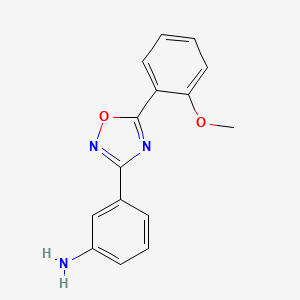 molecular formula C15H13N3O2 B1416639 3-[5-(2-Methoxyphenyl)-1,2,4-oxadiazol-3-yl]aniline CAS No. 929338-65-8