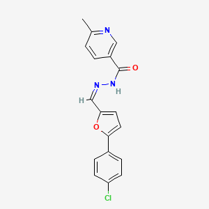 molecular formula C18H14ClN3O2 B14166428 N'-{(Z)-[5-(4-chlorophenyl)furan-2-yl]methylidene}-6-methylpyridine-3-carbohydrazide 
