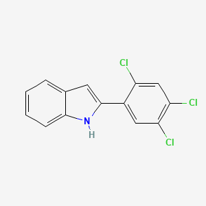 molecular formula C14H8Cl3N B1416643 2-(2,4,5-trichlorophenyl)-1H-indole CAS No. 1000575-46-1
