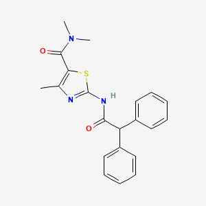 molecular formula C21H21N3O2S B14166447 2-[(2,2-diphenylacetyl)amino]-N,N,4-trimethyl-1,3-thiazole-5-carboxamide CAS No. 545437-56-7