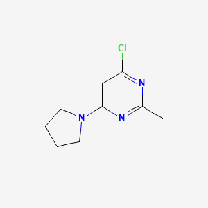 molecular formula C9H12ClN3 B1416645 4-Chloro-2-methyl-6-pyrrolidin-1-yl-pyrimidine CAS No. 914349-69-2
