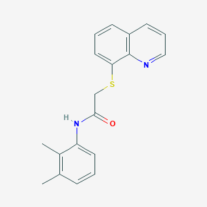 molecular formula C19H18N2OS B14166463 N-(2,3-dimethylphenyl)-2-quinolin-8-ylsulfanylacetamide CAS No. 297138-32-0