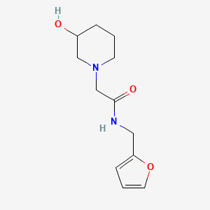 molecular formula C12H18N2O3 B1416653 N-(furan-2-ylmethyl)-2-(3-hydroxypiperidin-1-yl)acetamide CAS No. 1110831-62-3