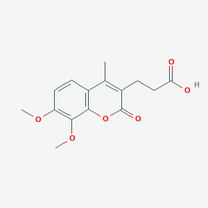 molecular formula C15H16O6 B1416658 3-(7,8-dimethoxy-4-methyl-2-oxo-2H-chromen-3-yl)propanoic acid CAS No. 1010922-55-0