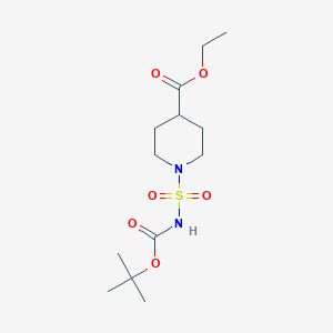 Ethyl 1-(N-(tert-butoxycarbonyl)sulfamoyl)piperidine-4-carboxylate