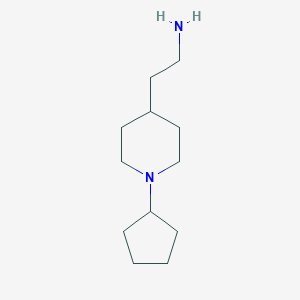 B1416660 2-(1-Cyclopentylpiperidin-4-yl)ethanamine CAS No. 132740-61-5