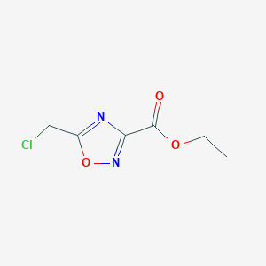 molecular formula C6H7ClN2O3 B1416661 Ethyl 5-(chloromethyl)-1,2,4-oxadiazole-3-carboxylate CAS No. 1009620-97-6