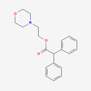 molecular formula C20H23NO3 B14166638 Acetic acid, 2,2-diphenyl-, 2-morpholinoethyl ester CAS No. 54505-24-7