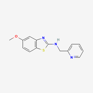 molecular formula C14H13N3OS B1416665 5-methoxy-N-(pyridin-2-ylmethyl)-1,3-benzothiazol-2-amine CAS No. 941867-24-9