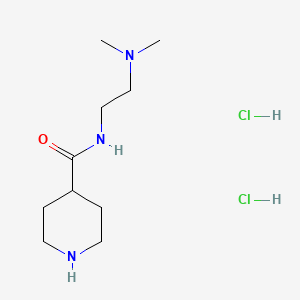 molecular formula C10H23Cl2N3O B1416670 N-[2-(dimethylamino)ethyl]piperidine-4-carboxamide dihydrochloride CAS No. 886504-63-8