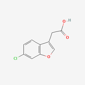 molecular formula C10H7ClO3 B1416673 (6-Chloro-benzofuran-3-YL)-acetic acid CAS No. 947012-80-8