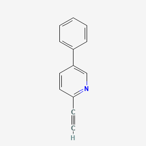 molecular formula C13H9N B14166796 2-Ethynyl-5-phenylpyridine 