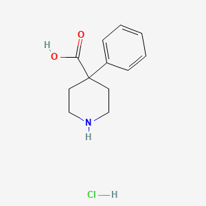 molecular formula C12H16ClNO2 B1416681 4-Phenylpiperidine-4-carboxylic acid hydrochloride CAS No. 53484-76-7