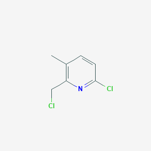 molecular formula C7H7Cl2N B14166826 6-Chloro-2-(chloromethyl)-3-methylpyridine 