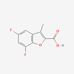 molecular formula C10H6F2O3 B1416683 5,7-二氟-3-甲基-1-苯并呋喃-2-羧酸 CAS No. 1019111-84-2