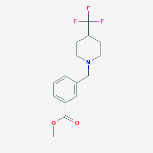 Methyl 3-{[4-(trifluoromethyl)piperidino]methyl}benzenecarboxylate