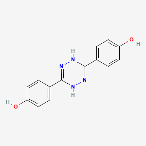 molecular formula C14H12N4O2 B14166891 4-[6-(4-Hydroxyphenyl)-1,2-dihydro-1,2,4,5-tetrazin-3-yl]phenol CAS No. 53876-71-4
