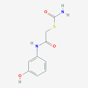 molecular formula C9H10N2O3S B14166897 S-{2-[(3-hydroxyphenyl)amino]-2-oxoethyl} carbamothioate CAS No. 5450-09-9