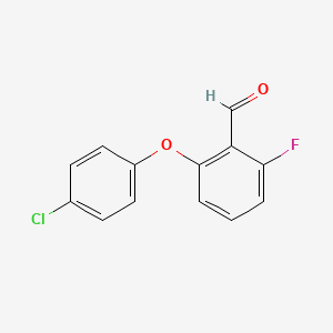 2-(4-Chlorophenoxy)-6-fluorobenzaldehyde