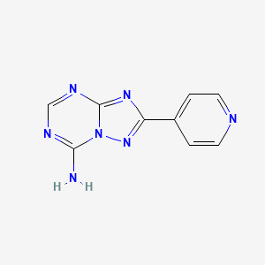 molecular formula C9H7N7 B1416698 2-(Pyridin-4-yl)-[1,2,4]triazolo[1,5-a][1,3,5]triazin-7-amine CAS No. 1030420-83-7