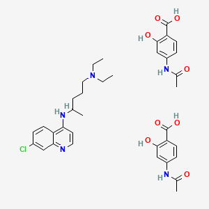 molecular formula C36H44ClN5O8 B14167006 Chloroquine 4-acetaminosalicylate CAS No. 58-77-5