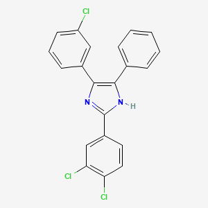 molecular formula C21H13Cl3N2 B14167079 4-(3-chlorophenyl)-2-(3,4-dichlorophenyl)-5-phenyl-1H-imidazole CAS No. 370848-44-5
