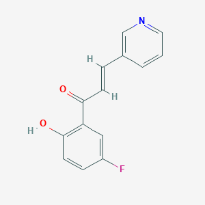 molecular formula C14H10FNO2 B14167130 (E)-1-(5-fluoro-2-hydroxyphenyl)-3-pyridin-3-ylprop-2-en-1-one CAS No. 220633-85-2